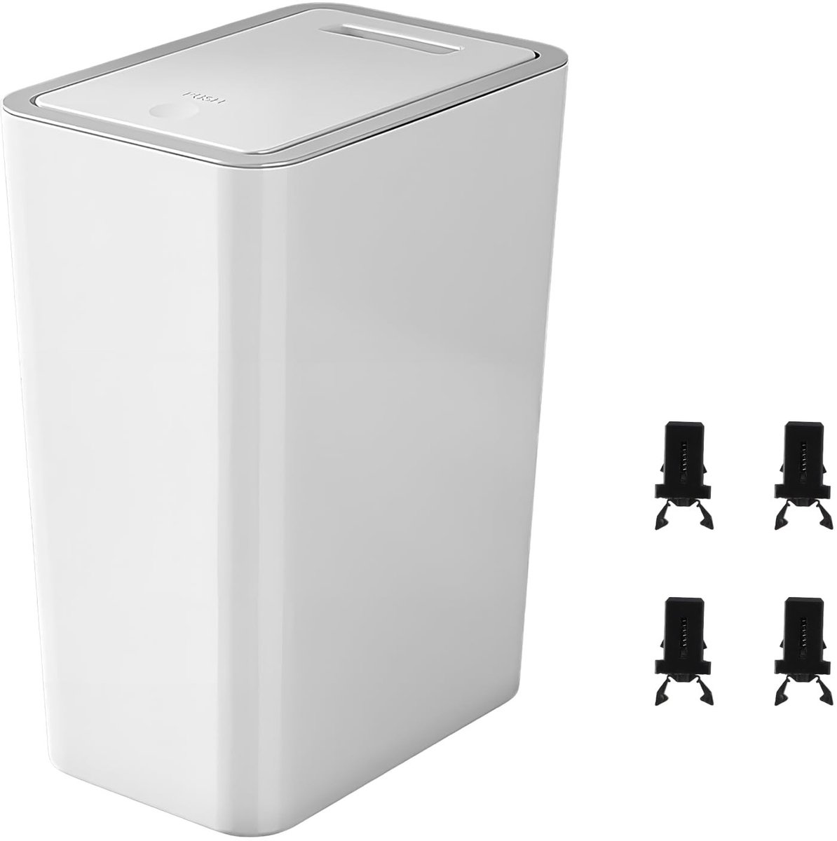 Dailygoods- Vuilnisbak 10 liter - Afvalemmer - Kunststof - Compact ontwerp - Automatische vergrendeling - Hygiënische opening