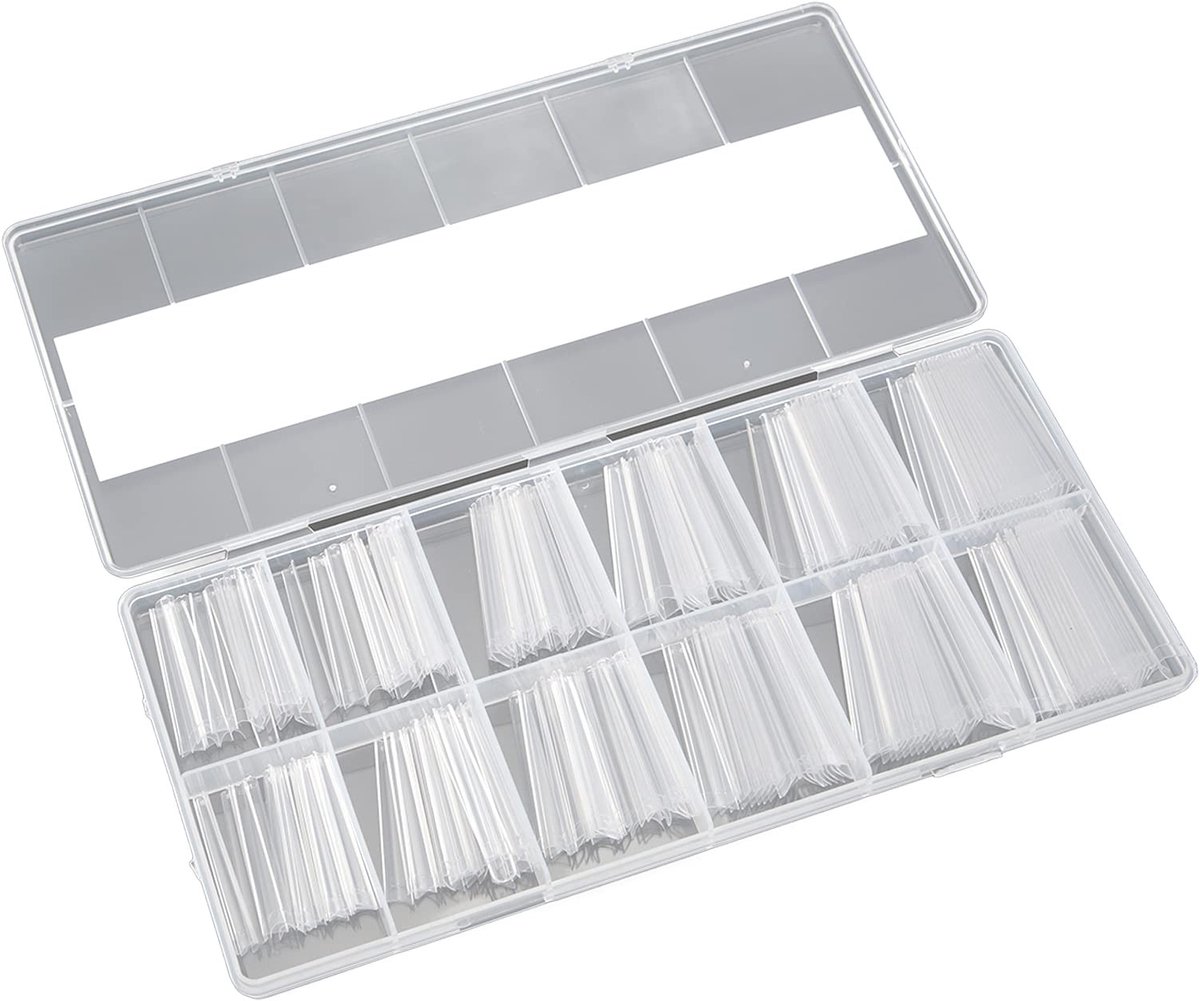 Dailygoods- Nageltip 240 Stuks - Kunstnageltip Transparant - Plaknagels - Kunstnagels - Nagelstudio - Hoge Kwaliteit