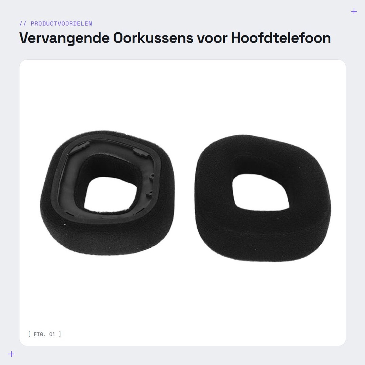 Dailygoods - Vervangende Oorkussens voor Hoofdtelefoon voor Comfort en Geluidsisolatie