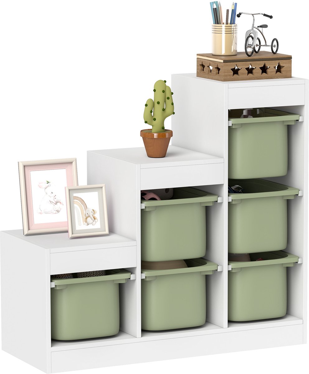 AIYAPLAY Kinderopbergrek - Spaanplaat - 96x38,5x90cm - Groen