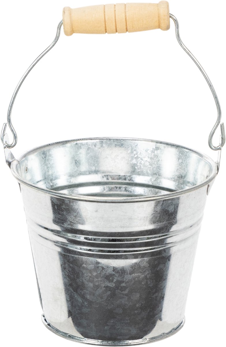 Emmer Ø10cm H8cm 10 st. Zink glanzend, 10 Stück