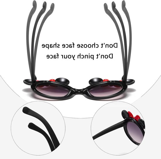 Set van 3 Zonnebrillen voor Meisjes met Schattige Strikknop - Perfect voor Buiten, Strand en Feestjes — afbeelding 2