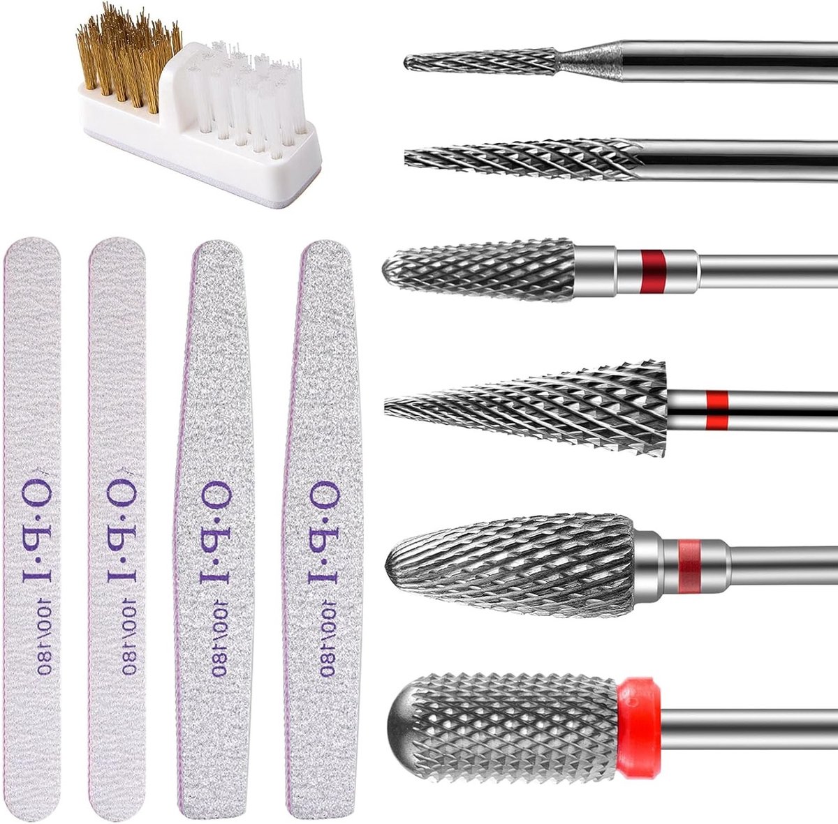 Set van 11 Elektrische Nagelvijl Accessoires 3/32 Inch - Professionele Manicure Bits