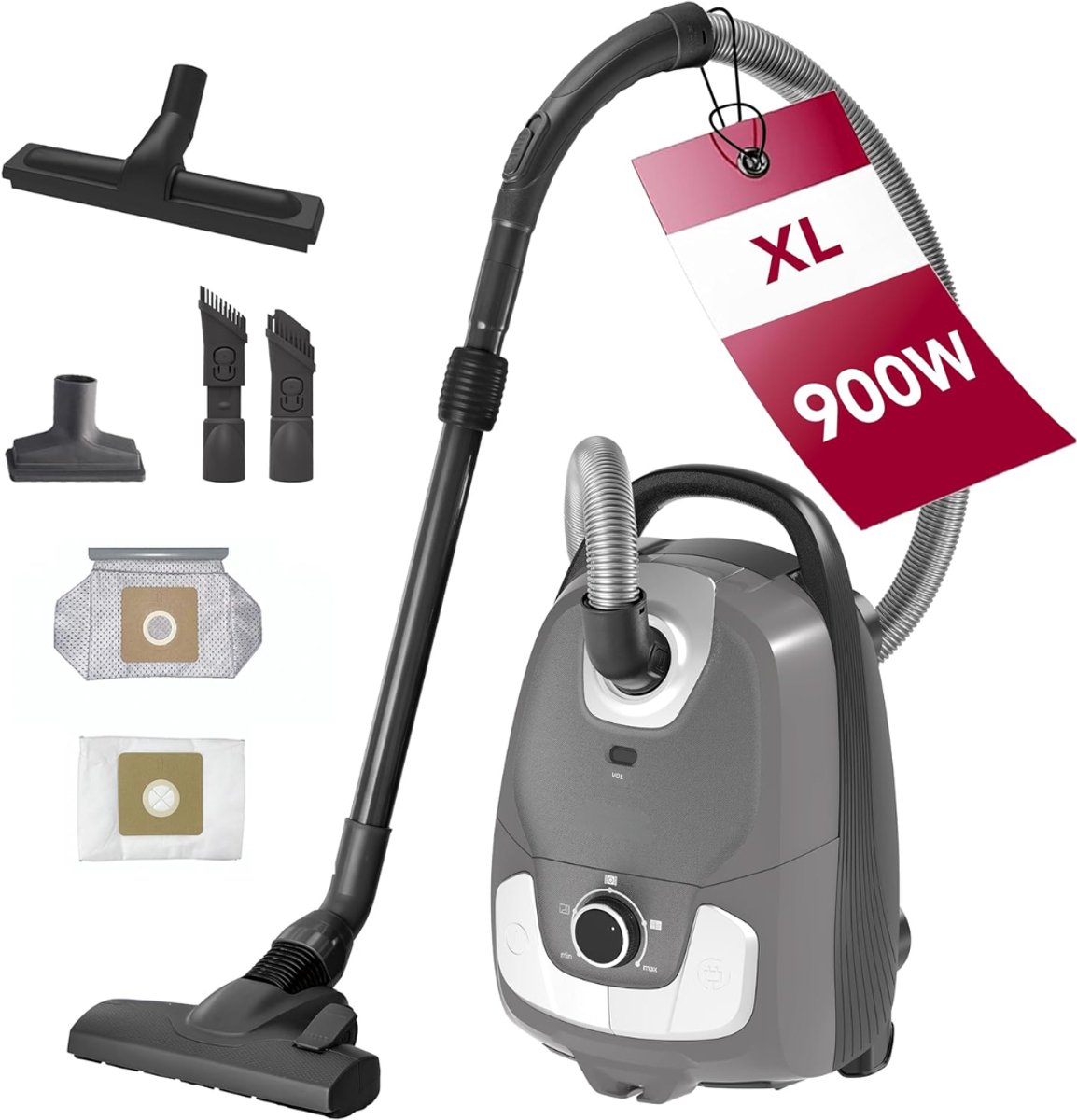 MIRA® Karcher - Karcher Stofzuiger - Bouwstofzuiger - Festool Stofzuiger - Bouwstofzuiger Zonder Zak - Grijs - 33cm x 31cm x 53cm