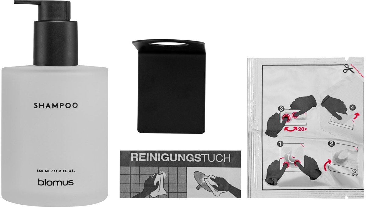 Kirei Dispenser White Shampoo | Lijmen cm | Wit | Staal