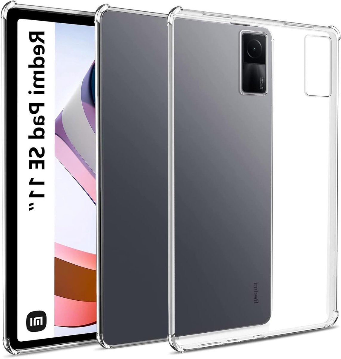 easyBee Case Compatible with Xiaomi Redmi Pad SE 11 inch Case, Ultra Thin Silicone Shockproof Back Cover HD Clear TPU Tablet Protective Case - Clear T