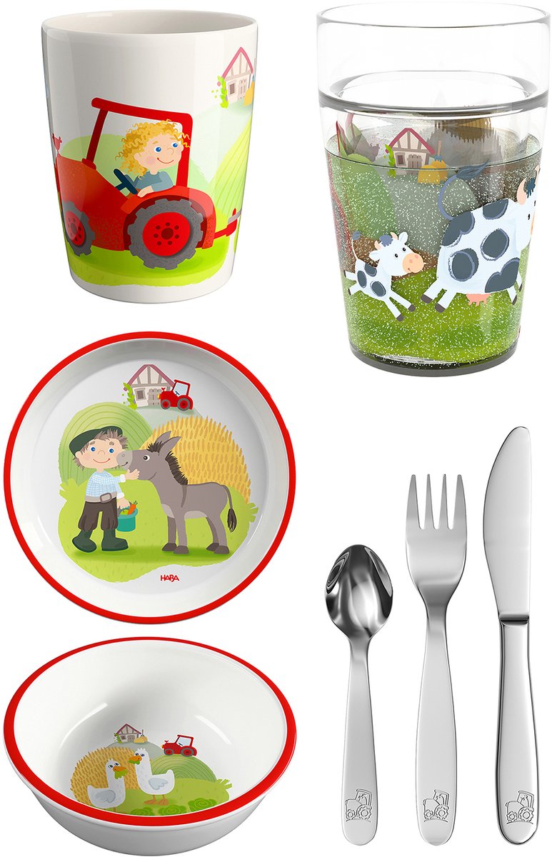 HABA Geschirr-Set Bauernhof