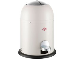 WESCO Mini Master cosmetica-emmer in de kleur mat zand, gepoedercoat staalplaat, inhoud 6 liter, kunststof binnenemmer, voetpedaal