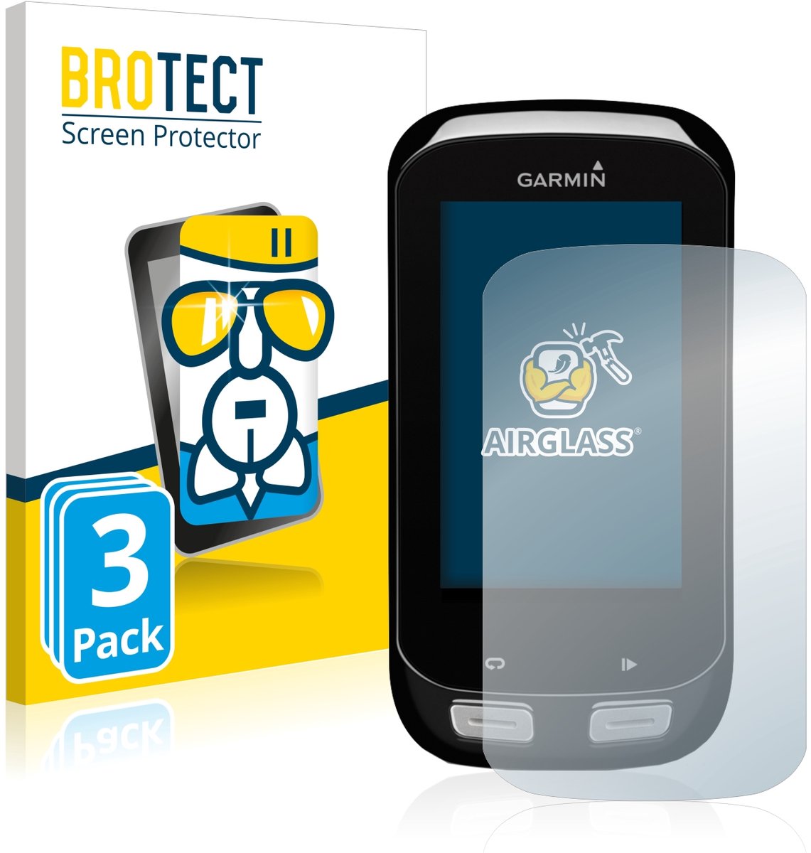 Screenprotector 3 Stuks voor Garmin Edge 1000 Beschermglas transparant