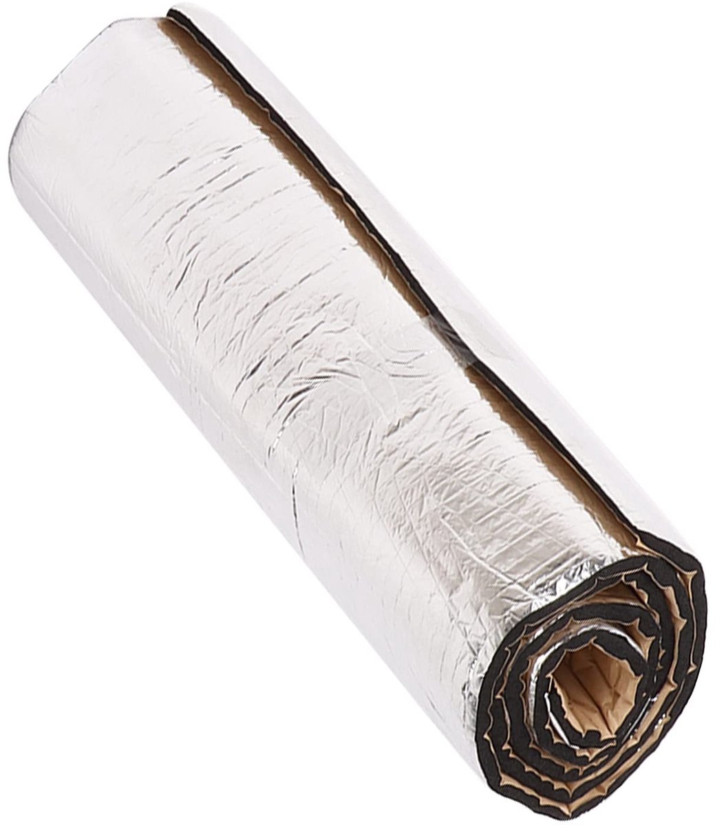Allecto - Geluidsisolatie - Warmte Isolatie - Auto Pad - 200x50cm - 10mm Dikte - Zilver - Effectieve Isolatie - Geschikt voor Auto's - Geluidswerend
