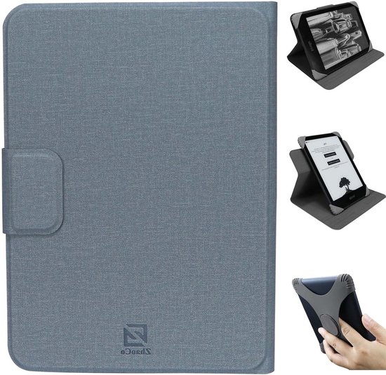 Universele Afneembare Hoes voor 6'' Kindle 2024/2022 en Kobo Nia/Clara - Lichtgewicht Bescherming met Meerdere Kijkhoeken - Lichtblauw van Merkloos — afbeelding 4