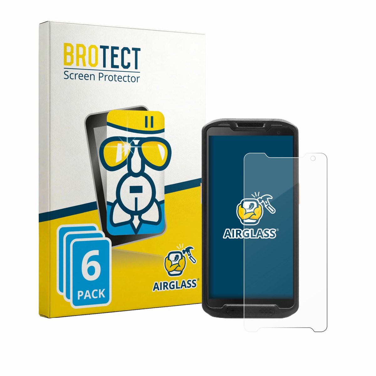 Screenprotector 6 Stuks voor Point Mobile PM84P Beschermglas transparant