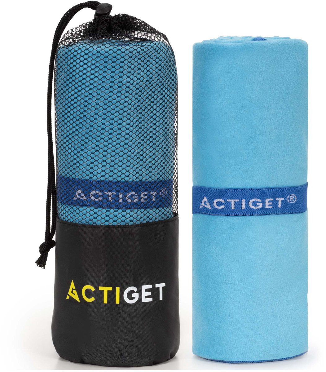 Actiget® Strandlaken | Badlaken | Strandhanddoek | Microvezel | 180 x 100 cm | Blauw