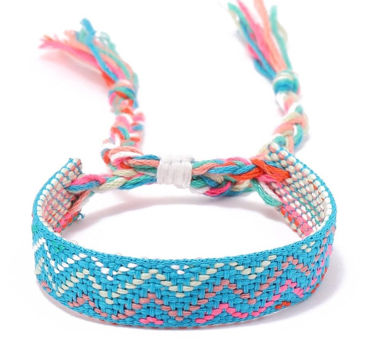 Allecto - Vriendschapsarmband - Handgeweven Katoenen Armband - Unisex - Bohemian Stijl met Franje - Duurzaam en Modieus - Geschikt voor Alle Polsma...
