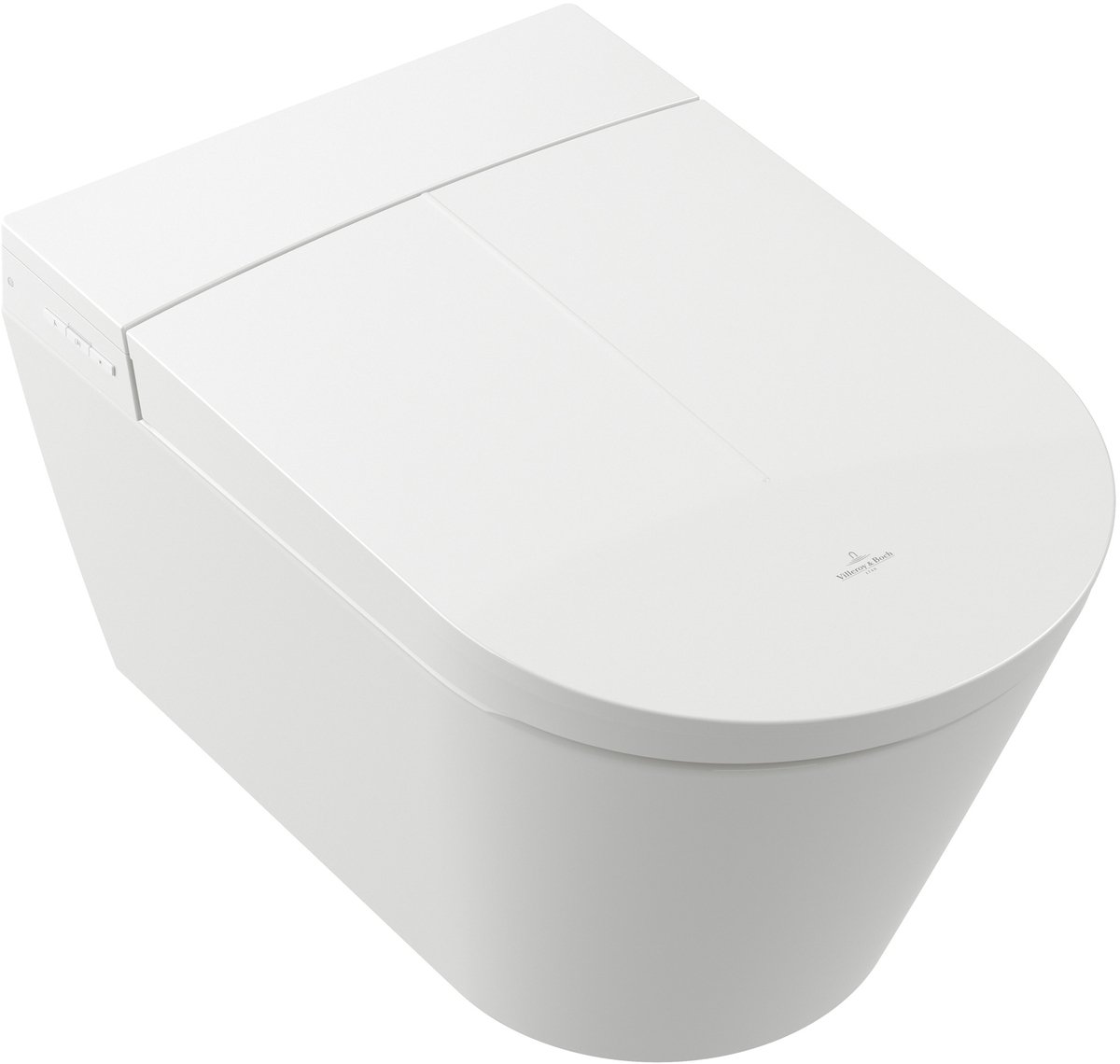 Villeroy & Boch ViClean douche-wc met WC-bril, Ovale, wandhangend, randloos, 400x430x600mm, wit Alpine CeramicPlus, V22EM101