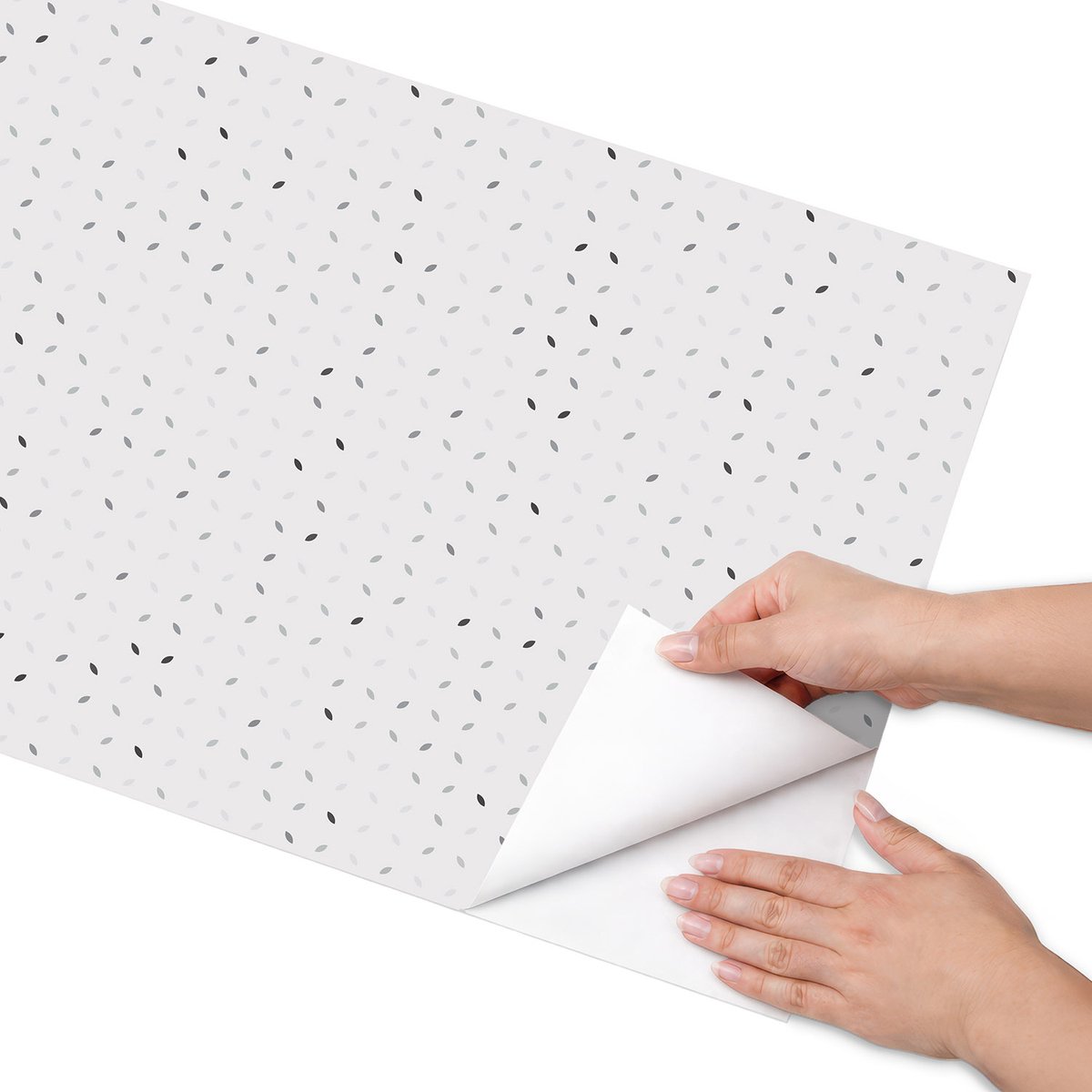 Coloray Meubel Wrap Folie - Wit Meubelfolie - 50x100 cm - Wrapfolie Keuken Subtiele bladeren - Decoratiefolie - Minimalist Meubelfolie - Meubel Wrap Folie - Woonkamer decoratie - Achtergronden en patronen