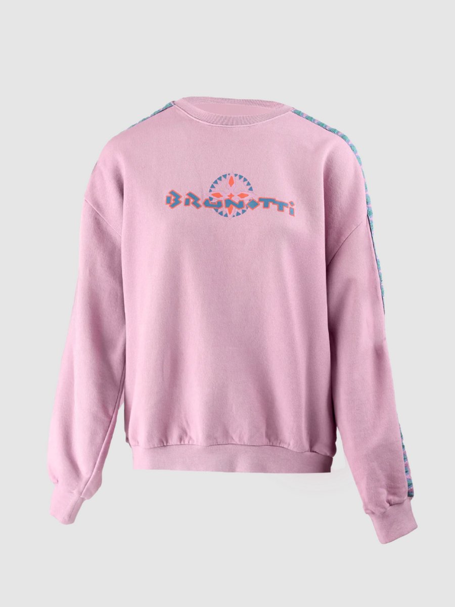 Brunotti ReWind Dames Sweater 100% Katoen Relaxed Fit L Mauve Mist
