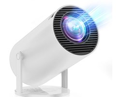 YOR® Draagbare beamer - Beamer - Projector - Mini Beamer - Wit - 10cm x 10cm x 15cm; 350 g