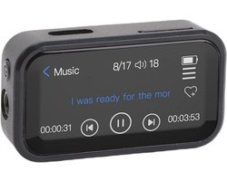 longziming -Draagbare Mp3-speler - Digitale Audiosspeler - Draagbare Mediaspeler - 1,47 Inch Volledig Aanraakbaar Scherm - Bluetooth 5.3 - ABS Kunststof - Ideaal Voor Onderweg En Opnames - 1 Stuk