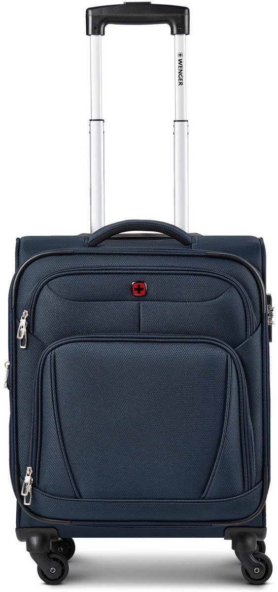 Wenger Beaumont 4 wielen Cabinewagen S 54 cm met uitbreidingsplooi - Zachte bagage - Combinatieslot - navy