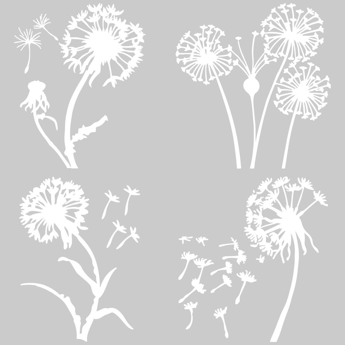 ONF3 - Paardebloem Auto Sticker - Zelfklevende Decals - Decoratieve Accessoires - Witte Kleur - Natuur Motief - Geschikt voor Auto en Laptop