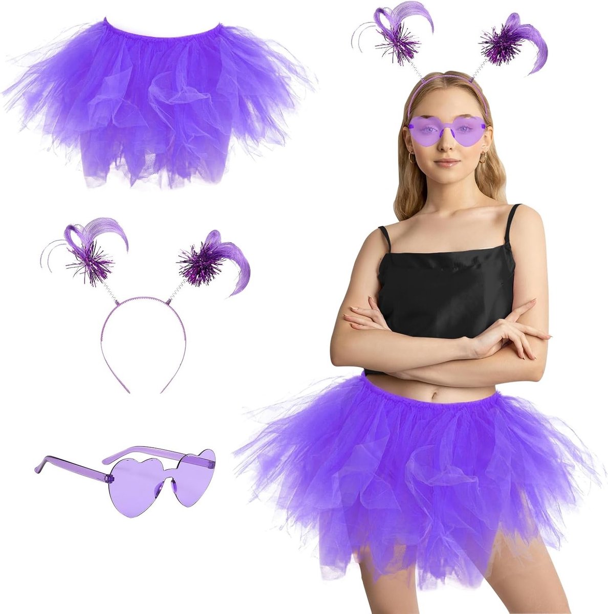 Elegante Tutu Rok voor Dames, 5 Laags Tulle, Perfect voor Feestjes, Dans en Speciale Gelegenheden
