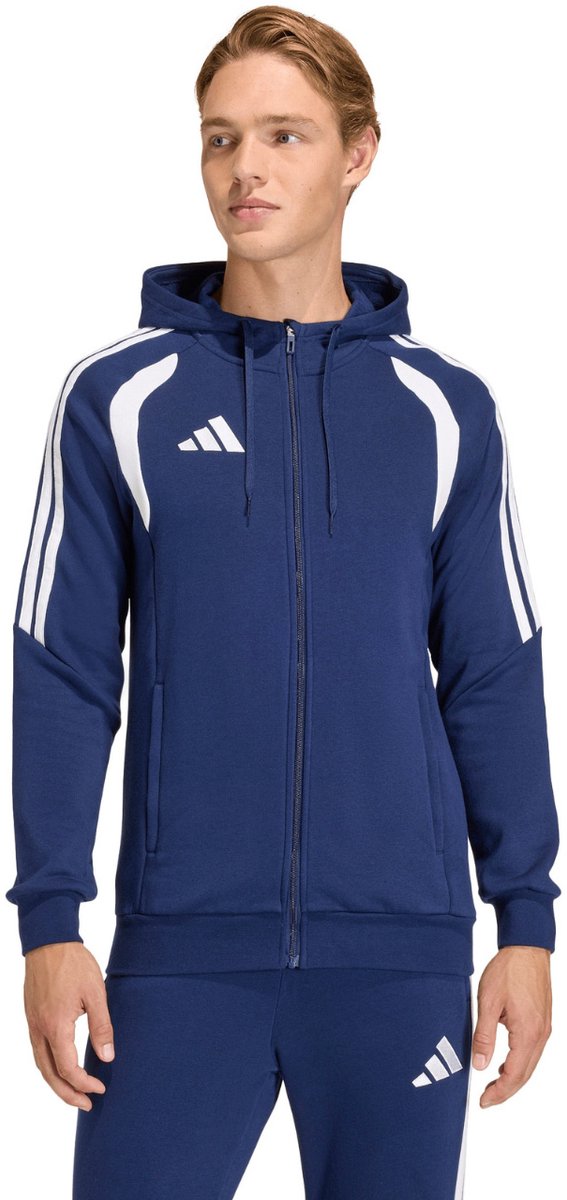 adidas Sweater Heren Tiro 26 League Sweat Full Zip Hoodie Donkerblauw - Maat 2XL