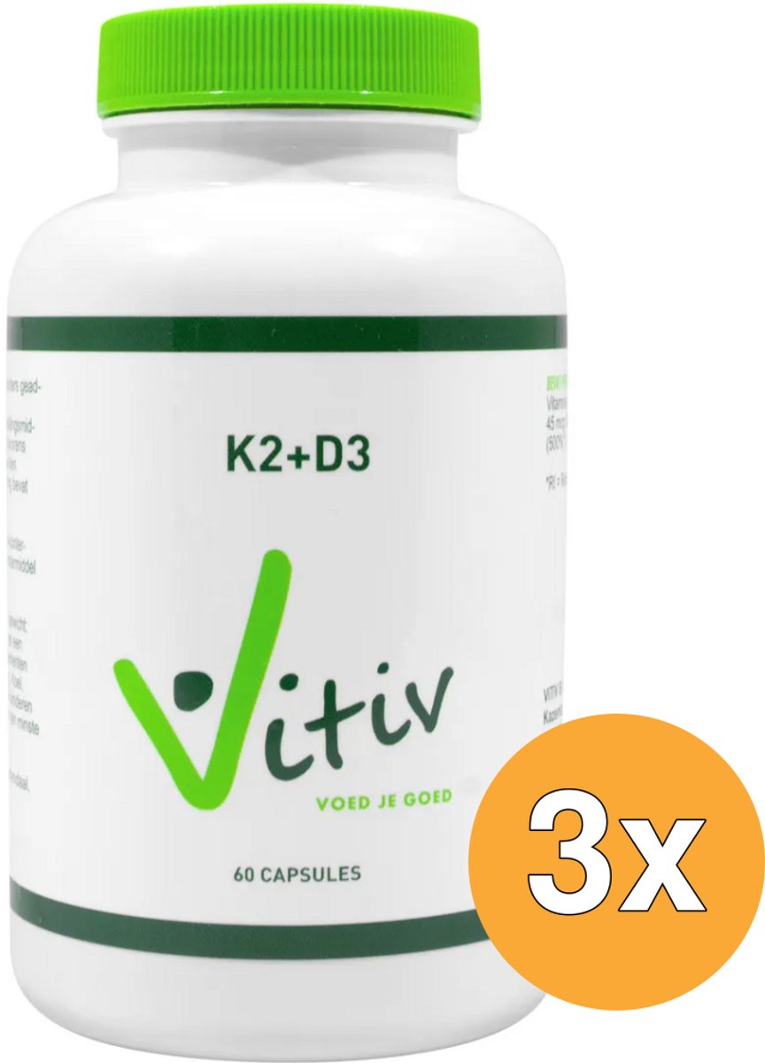 3x Vitiv Vitamine K2 (60 capsules)