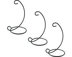 BANBERRY DESIGNS Ornament Displays Stands Rekken - Smeedijzer Zwart 2 Pack - 13" Tall- Kerst Ornament Terrarium Houder Glazen Globe Lantaarns
