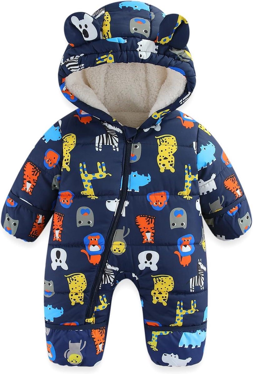 Baby Sneeuwpak - Winterpak Jumpsuit - Warm Blijven - Dierlijke Vorm - 3-24 Maanden - Bruin