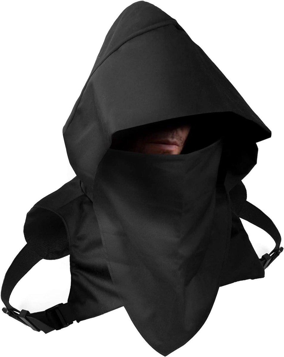 Unisex Biker Sjaal - Met Capuchon - Cosplay en Dagelijks - Eén Maat - Niet van toepassing - Zwart
