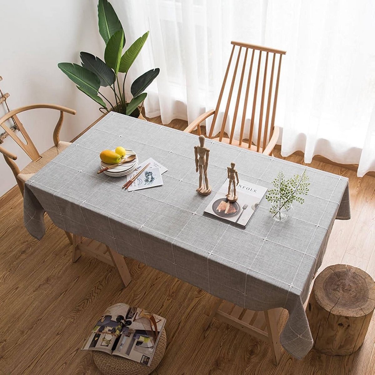 Tafelkleed Decor - Beschermhoes Tafel - Buiten Eten - Waterafstotend Ontwerp - 135x250cm - Grijs