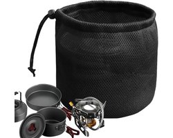 Wasknijperzak Opbergtas - Wasgoedhouder Trekkoord - Outdoor Activiteiten - Waterdicht Ademend Ontwerp - 14x16cm tot 29x35cm - Zwart
