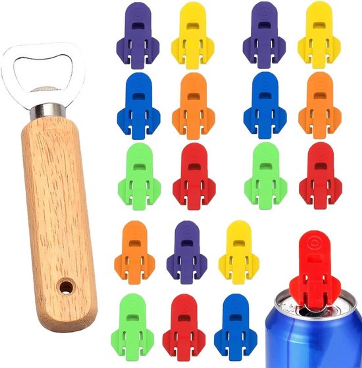 Handmatige Blikopener voor Frisdrank, Cola en Bier - Set van 19 Stuks