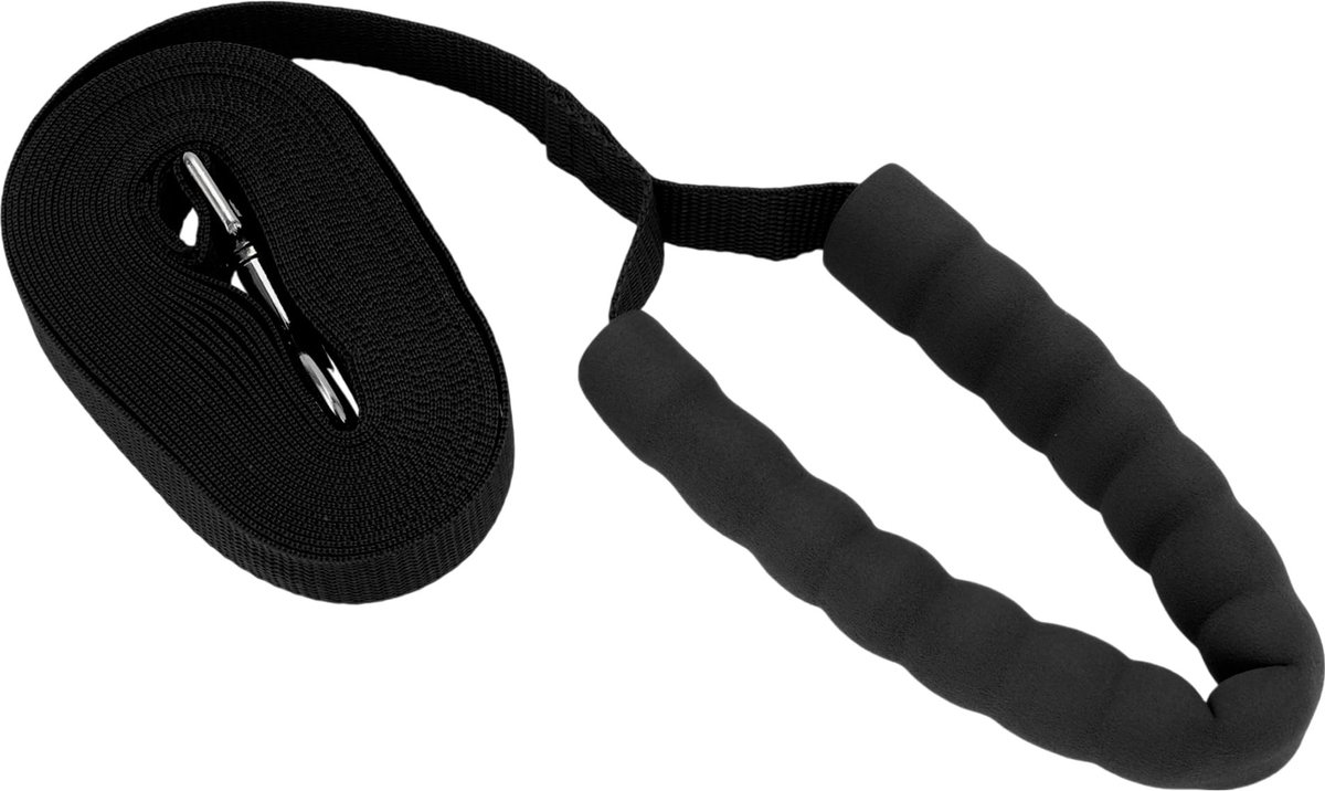 aladdien - Trainingslijn voor honden - Puppylijn 10 meter - Duurzaam en sterk - Zwart - Geschikt voor alle hondenrassen - Perfect voor outdooractivi..