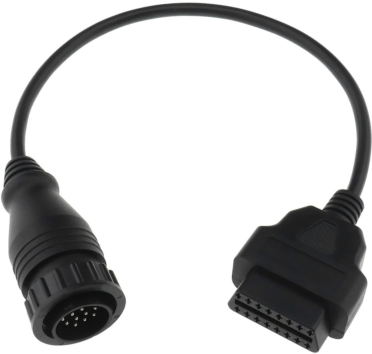 aladdien - OBD2 Adapter - 14 Pin naar 16 Pin - Diagnostische Kabel - Zwart - Compatibel met Mercedes - 40cm lengte - Voor voertuigen