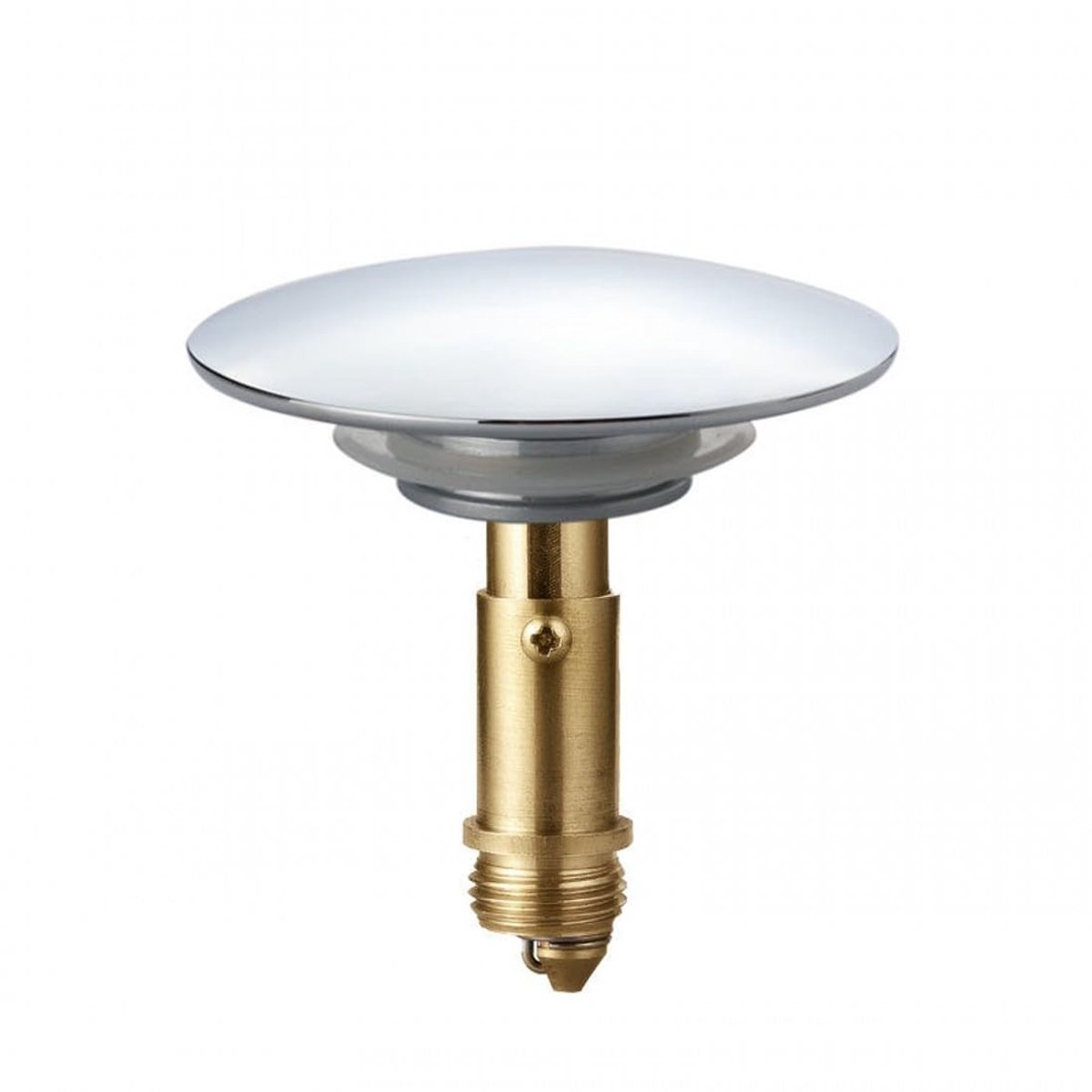 Vt products - Badkuip Afvoerplug - Pop-up Mechanisme - Verchroomd - 69 mm - Badkamer Accessoire - Vervangingsplug - Geschikt voor Badkuipen