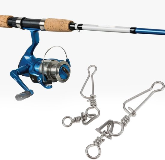 aladdien - Italiaanse Swivel Fishing Swivel Connectors - Snaps voor Lure Vissen - 50 Stuks - Duurzaam en Sterk - Geschikt voor Zoet- en Zoutwater - .. — afbeelding 4
