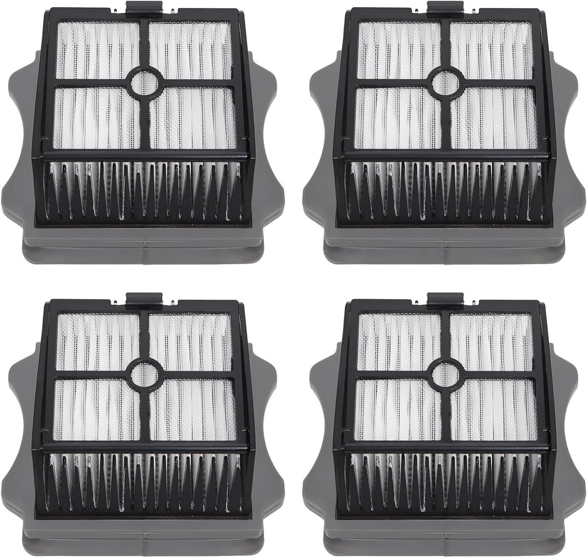 HEPA Filter Accessoires voor Stoom- en Zuigrobots, Vervangende Filters voor Efficiënte Reiniging - 4 Stuks