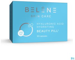 Belène® Hyaluronic Acid Hydrating Beauty Pill | 90 caps | Hydratatie Huid | Hyaluronzuur - Vitamine B3, C - Biotine, Koper - Zink