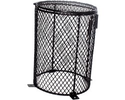 Warmtelamp Beschermer - Huisdier Lamp - Reptielen Verwarming - Stevig Ijzeren Materiaal - 14 x 14 x 16.5 cm - Zwart