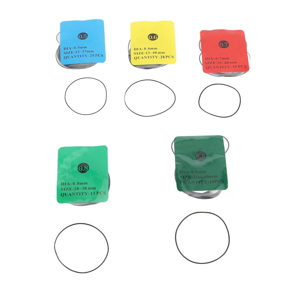 aladdien - Set Rubber O-Ringen - 90-delige Set voor Horloge - Waterdichte Gaskets - Horloge Onderdelen - Geschikt voor Diverse Horloges - Ideaal voo...