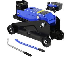 Hydraulische Vloerkrik - Autokrik Servicekrik - Onderhoud Voertuigen - Laag Profiel Ontwerp - 2 Ton Capaciteit - Blauw