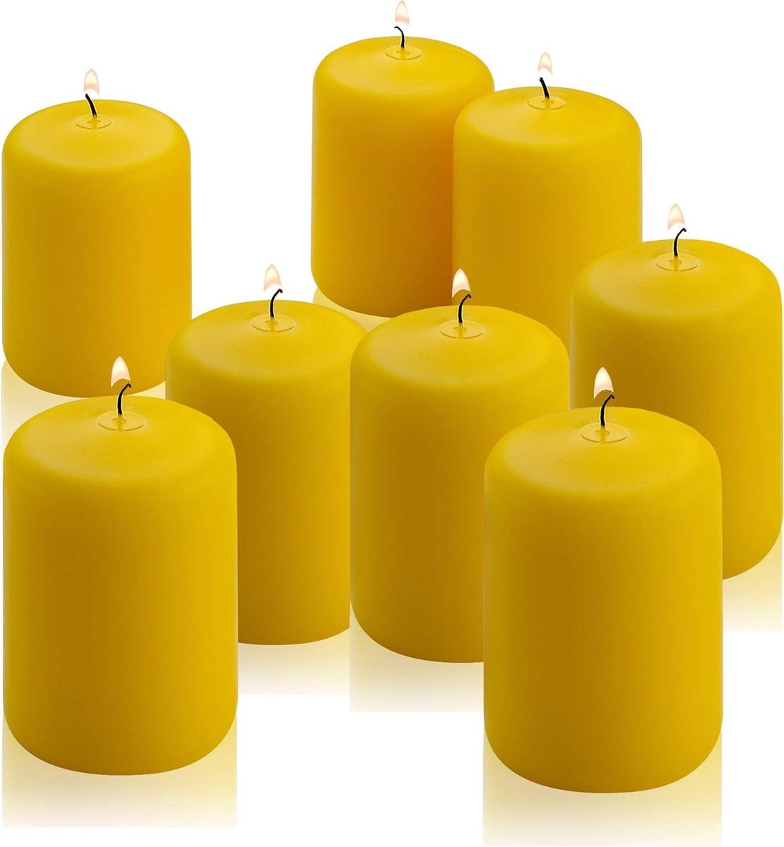 Citronella Kaarsen - Buitenkaarsen - Buiten Ontspannen - Lange Brandduur - Set van 8 - Geel