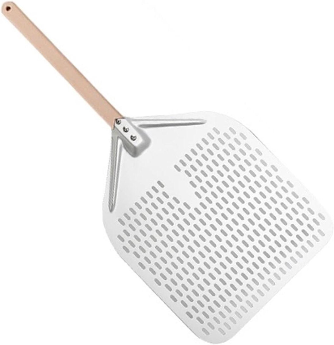Pizza Schep - Pizzaspade Bakken - Thuis Bakken - Perforatie Ontwerp - 30 cm - Zilver
