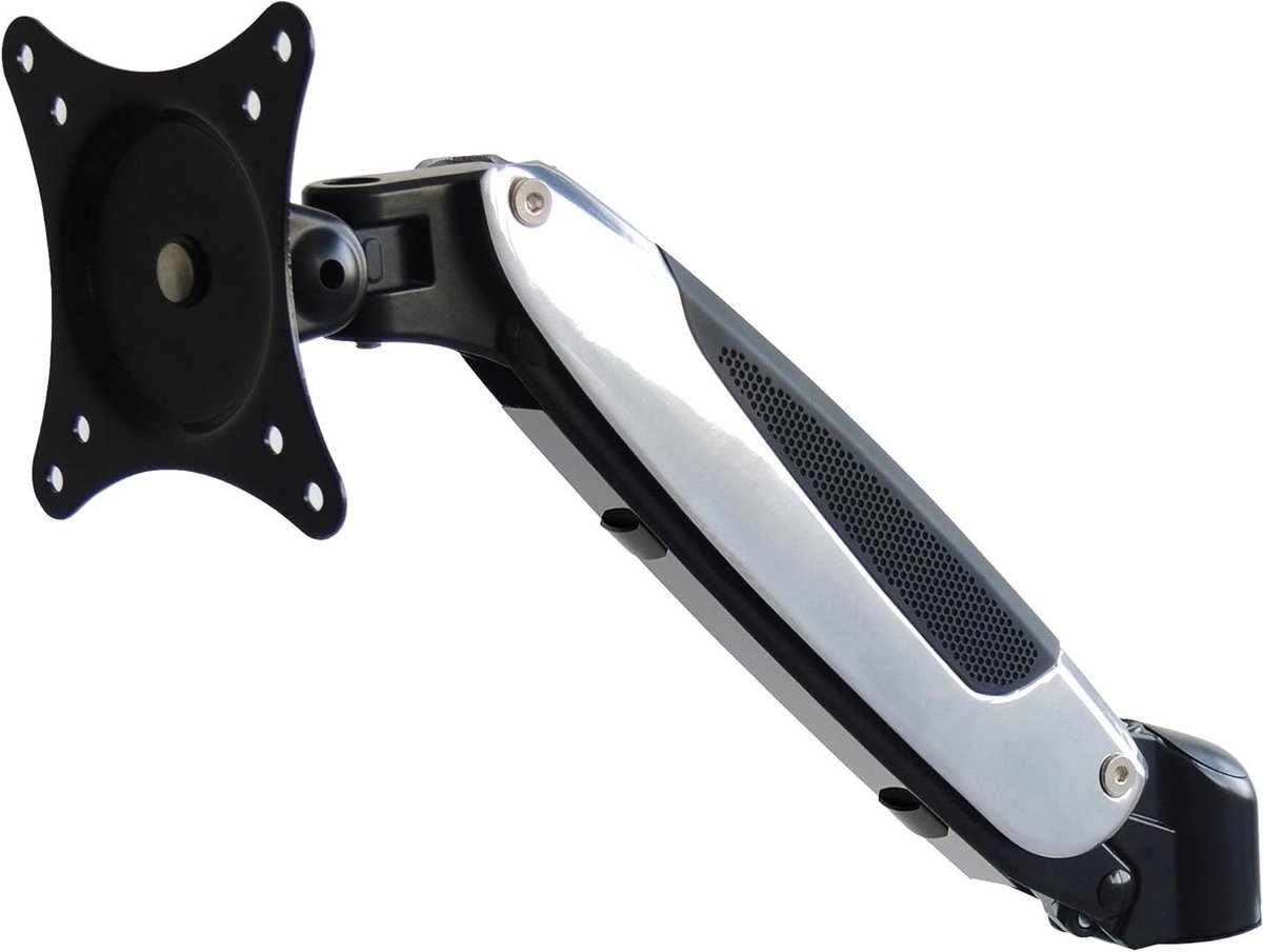Monitor Arm - Extra Arm - Werkplek Aanpassen - Gasveer Stabiliteit - 38 cm - Zwart Zilver