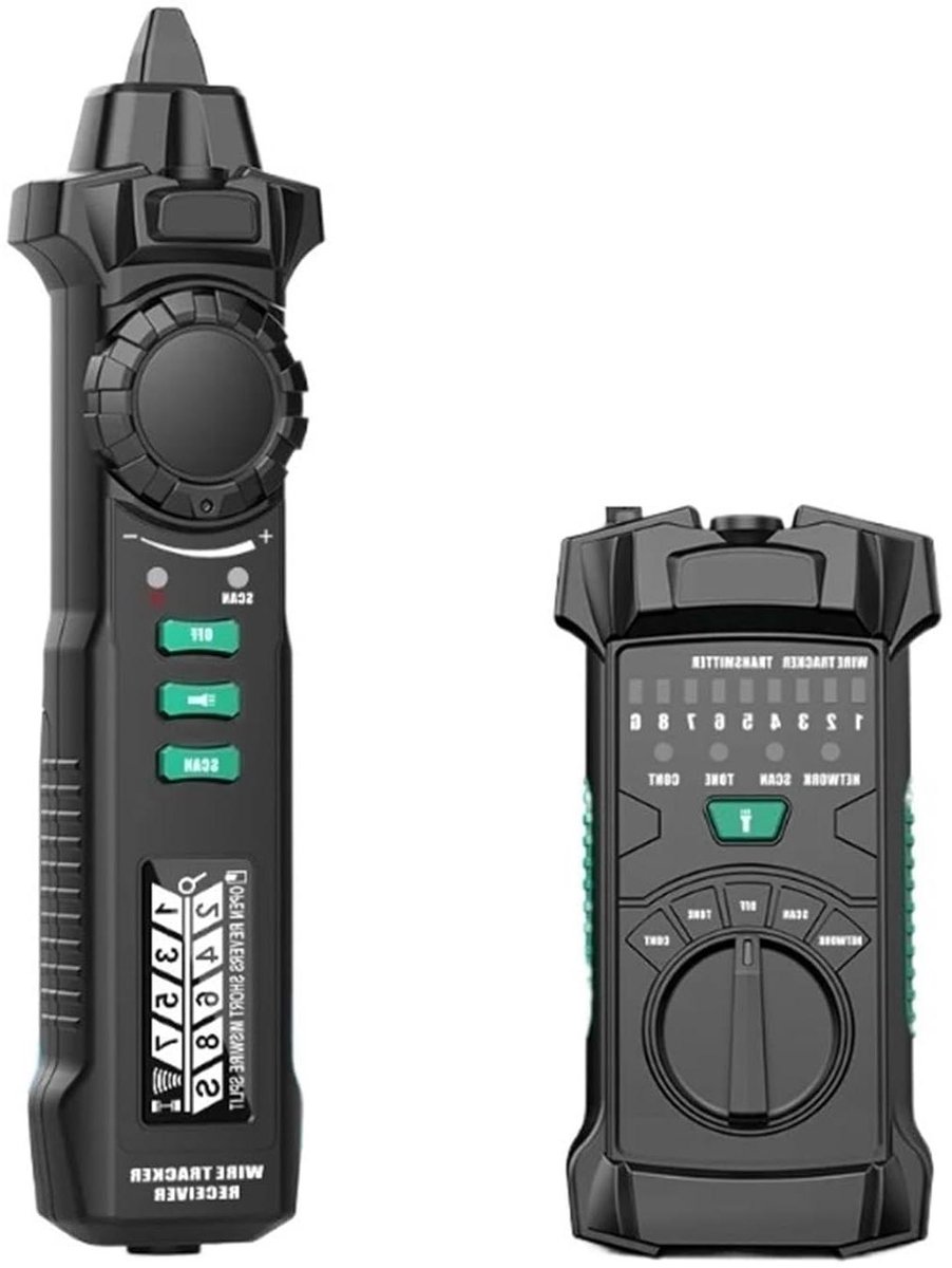 Netwerk Kabel Tester - Draad Checker - Snelle Diagnose - LCD POE Test - 300m Bereik - Zwart