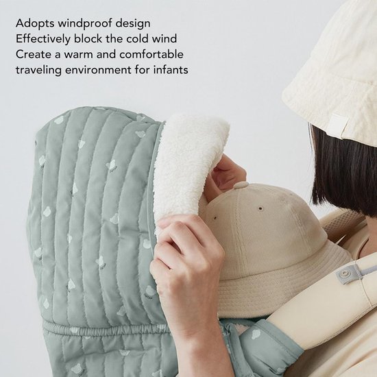 Draagzakhoes Kinderwagen - Baby Cape - Baby Beschermen - Multifunctioneel Ontwerp - 70x100cm - Zwart van Merkloos — afbeelding 2
