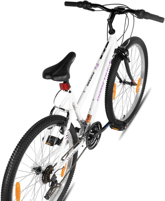 HILAND Mountainbike 26 Inch - Meisjes & Dames MTB - 18 Versnellingen - Stevig Staal - V-brakes van Hiland — afbeelding 3