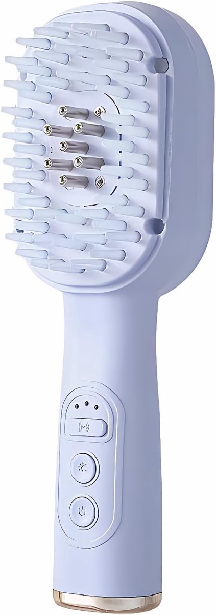 Hoofdhuid Stimulator - Haar Groei Massager - Revitaliserende Behandeling - Met Rood Licht - 18.5 x 6.5 cm - Paars